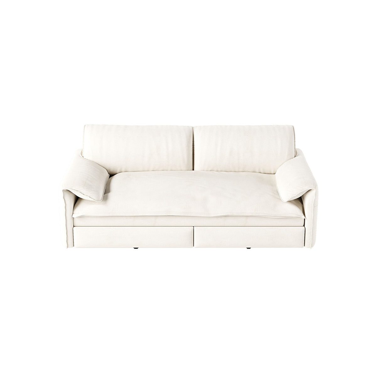 Queen Pull Out Sofa Bed With Side Storage