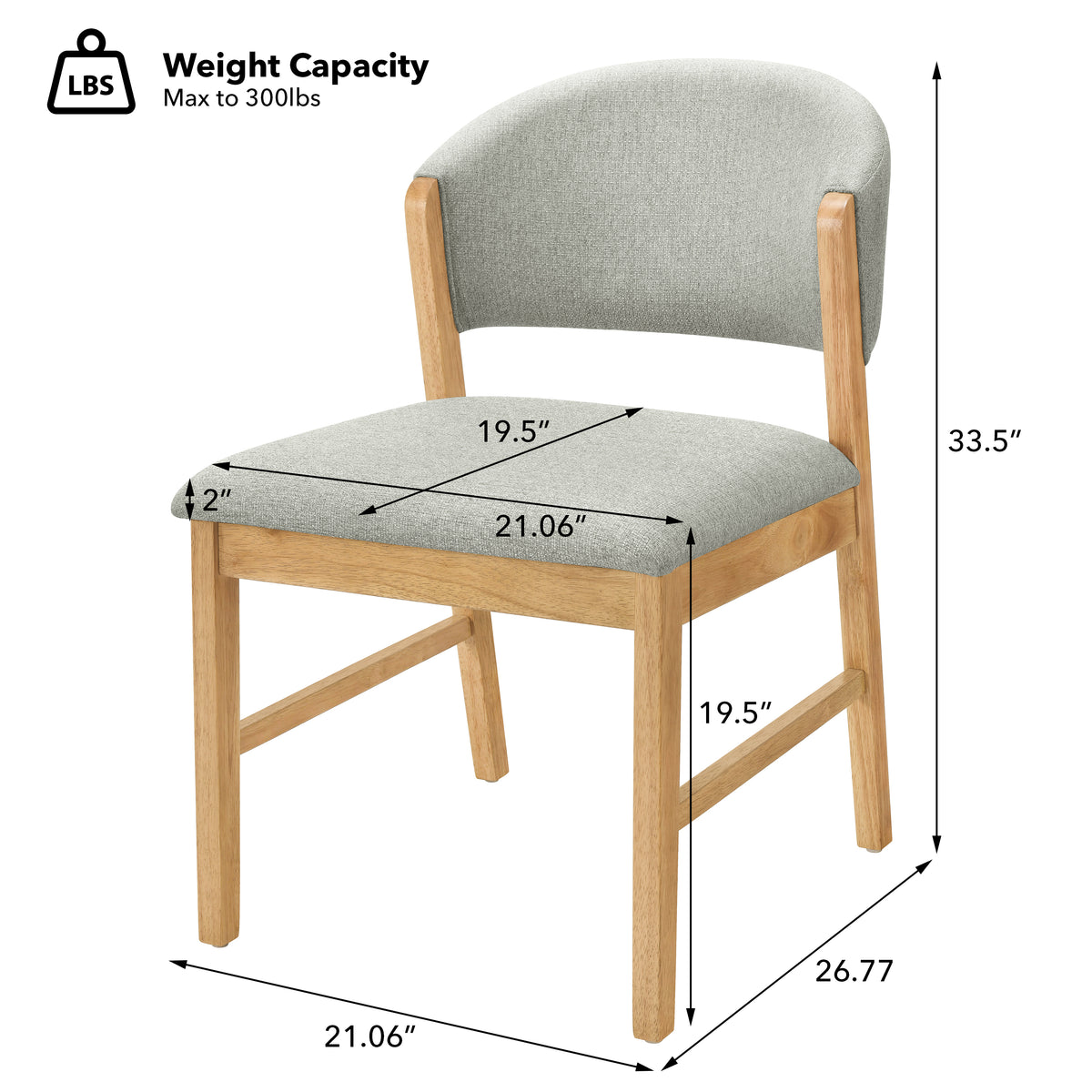 Mid-Century Modern Upholstered Dining Chairs
