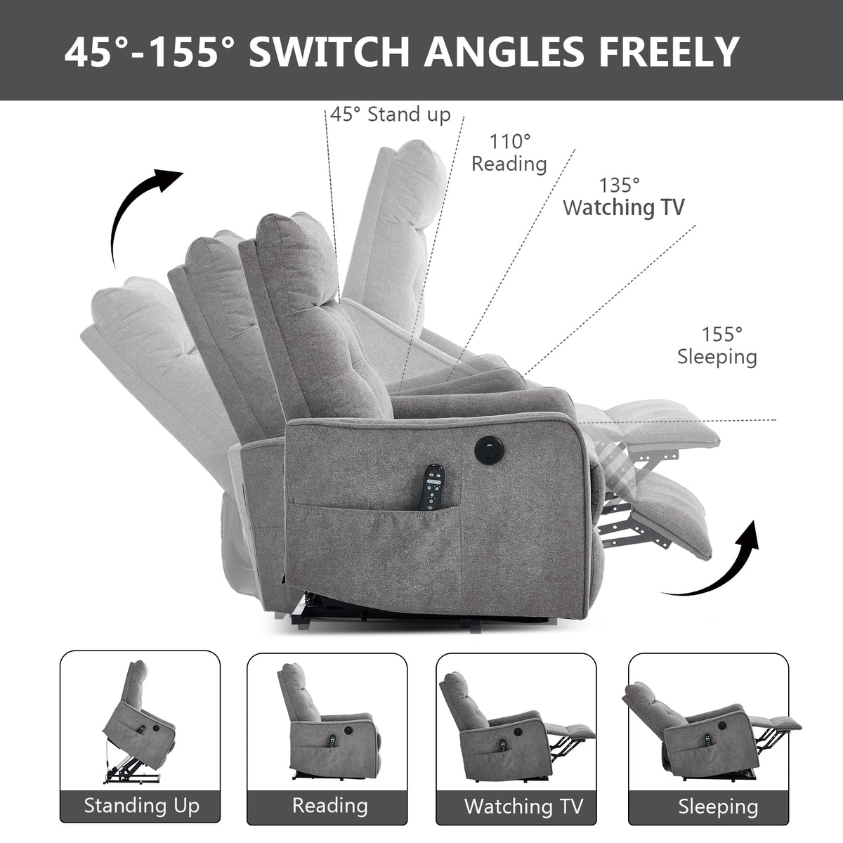 Comfortmax Single Motor Lift Recliner Chair