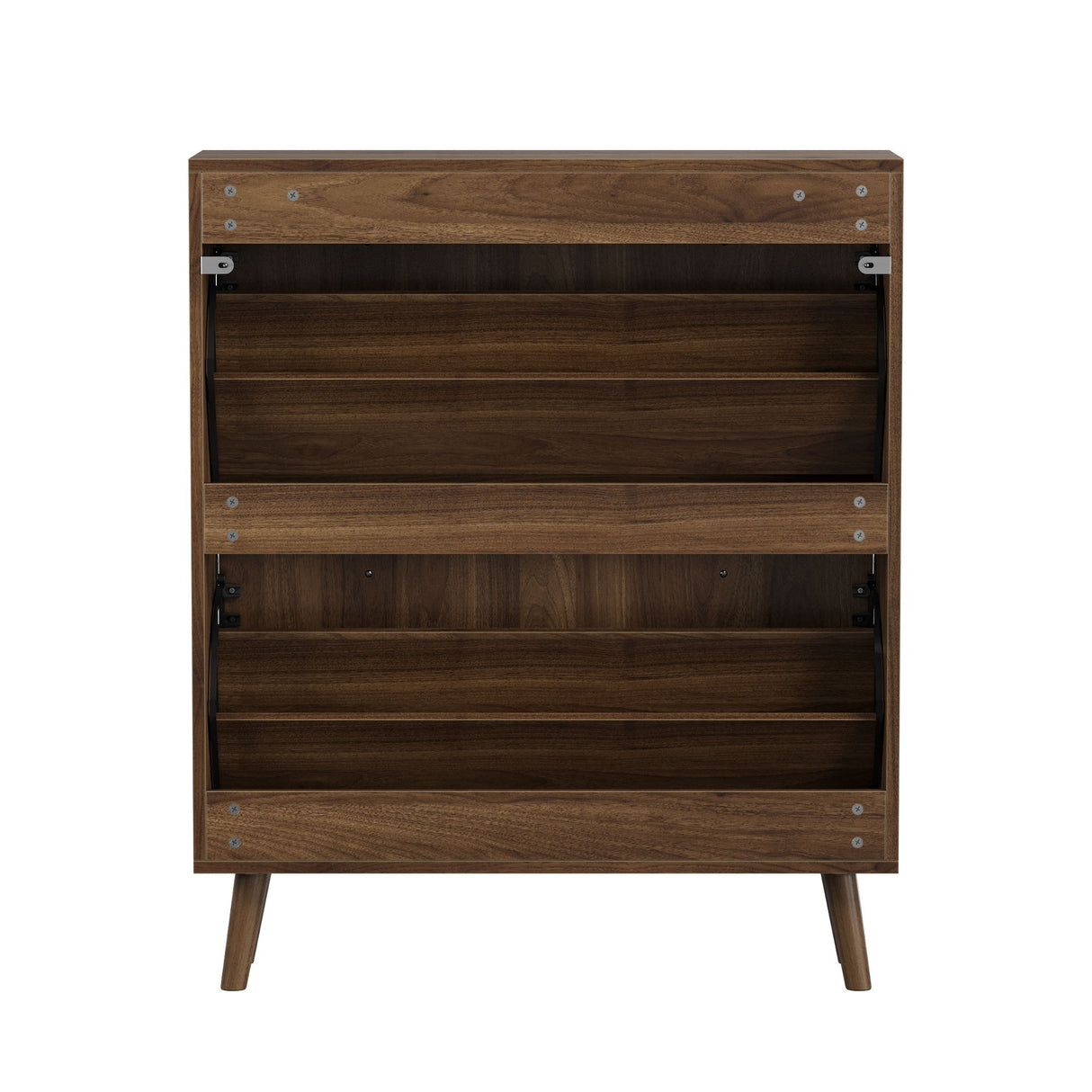 Shoe Cabinet, Storage Unit For Hallways - Walnut