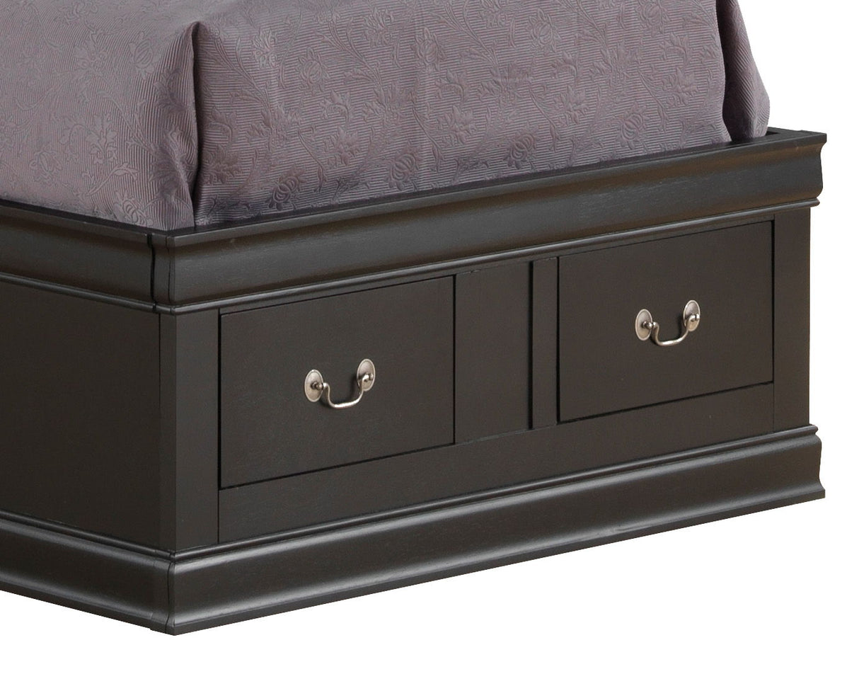 Traditional Style Bookcase Storage Bed