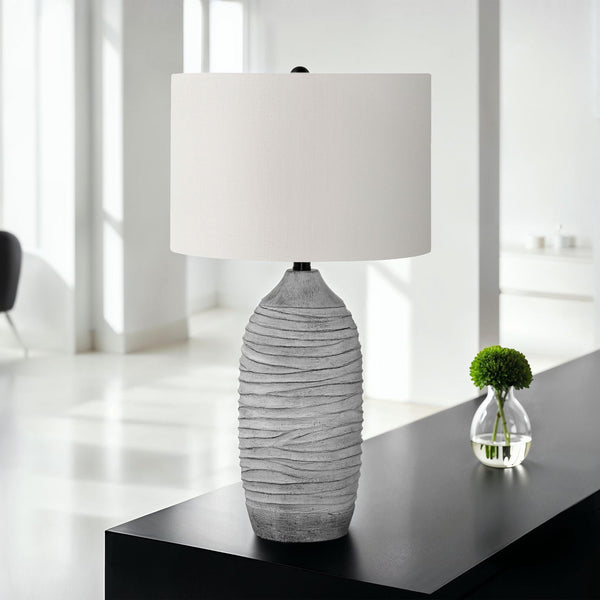 Lighting, Table Lamp, Resin, Modern - Gray / Cream - Best Buy Furniture