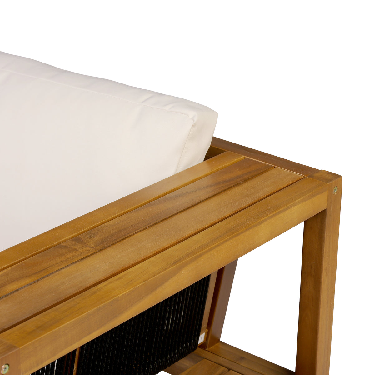 Teak Finish Acacia Wood Outdoor Daybed Sofa Set