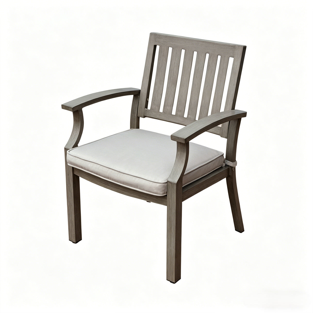 7-Piece Outdoor Dining Set with Aluminum Chairs & Iron Legs