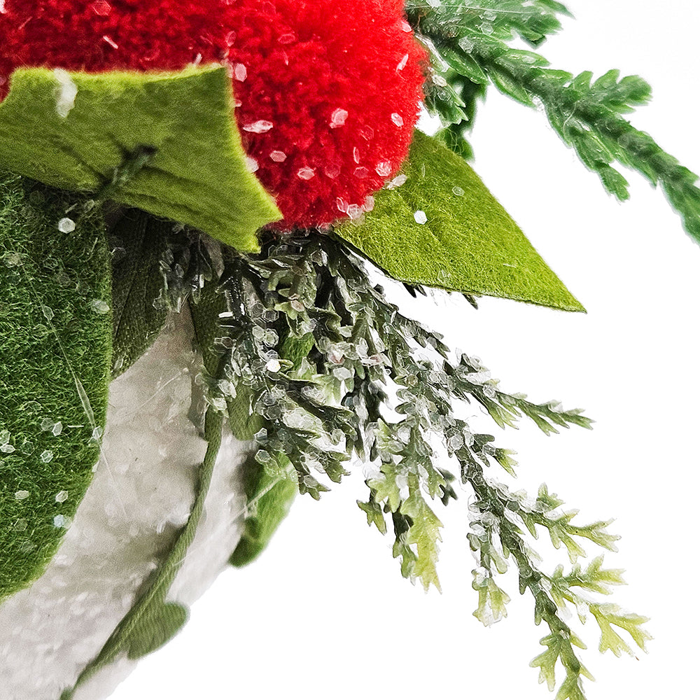 7" Iced Pinecone Ornaments – Set of 6