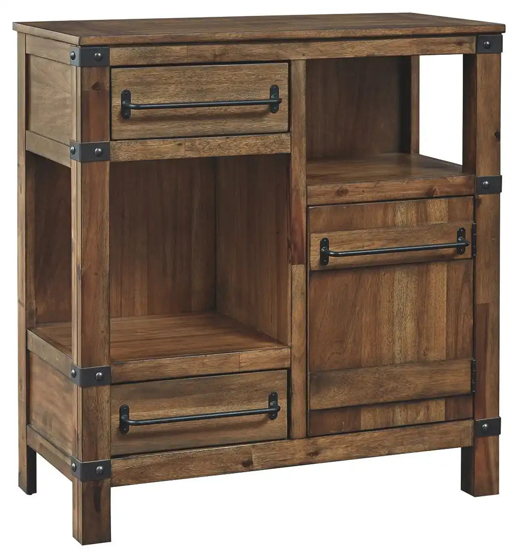 Roybeck - Accent Cabinet - Light Brown / Bronze - Best Buy Furniture