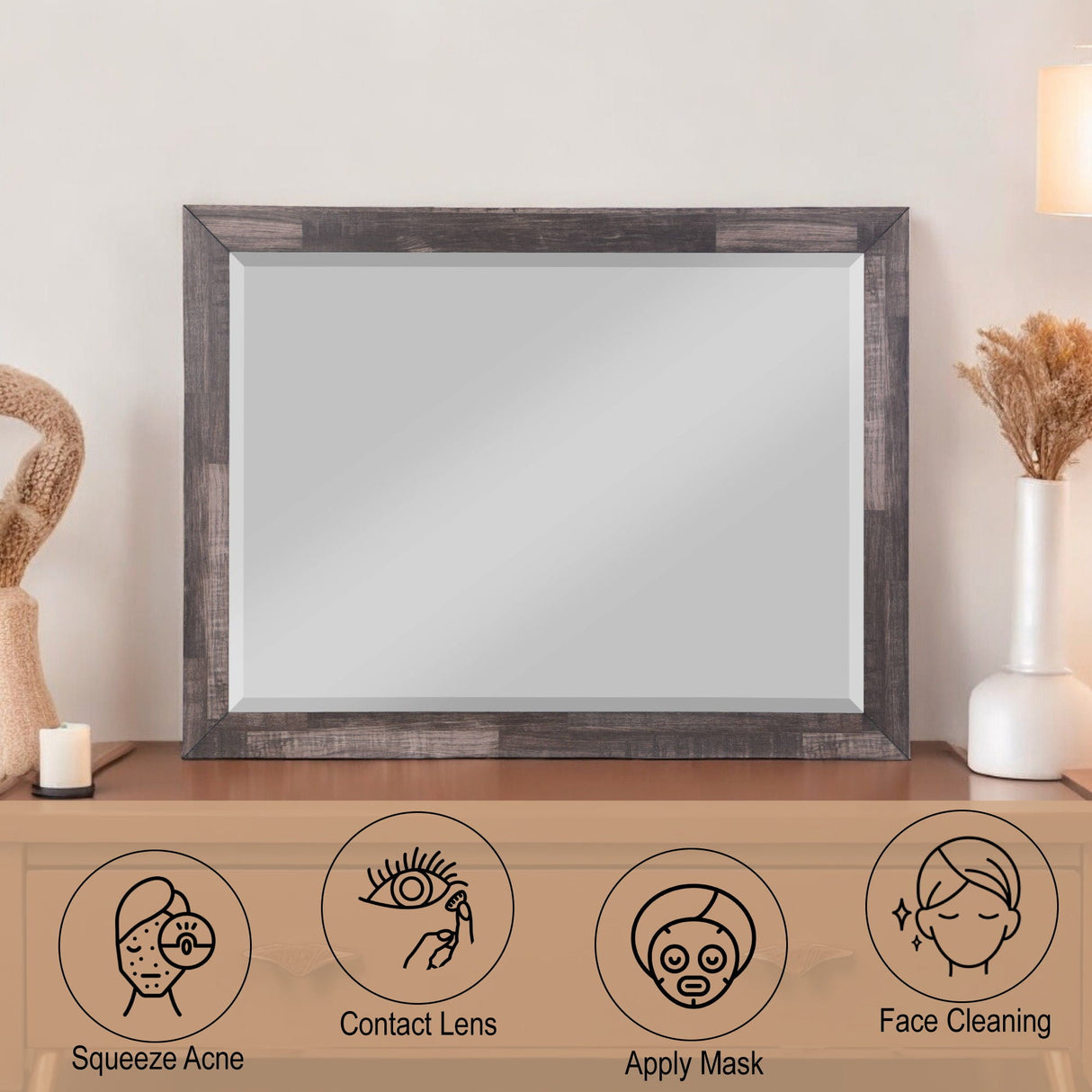 Juniper - Mirror - Dark Brown - Best Buy Furniture