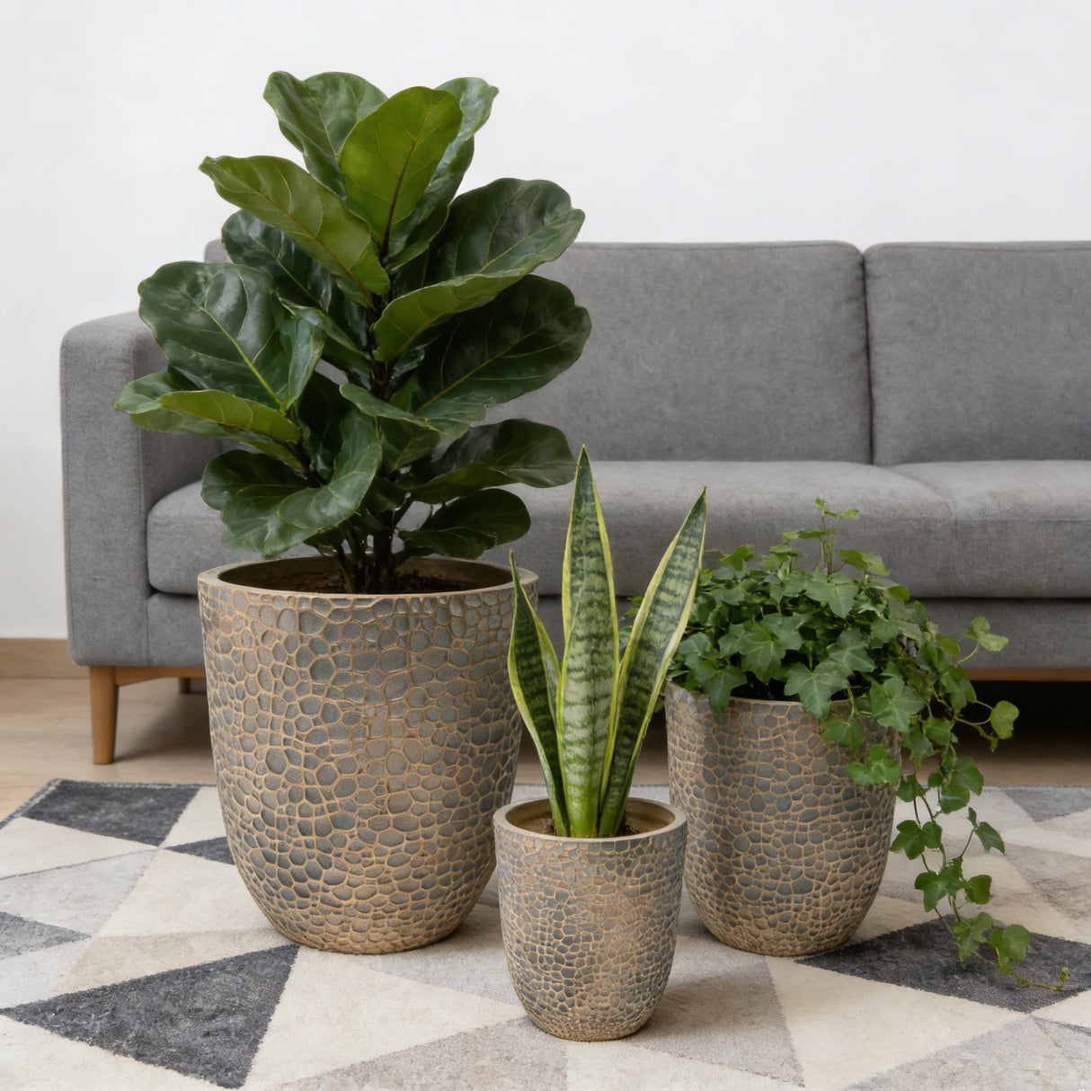 Large Outdoor Indoor Planter Set of 3