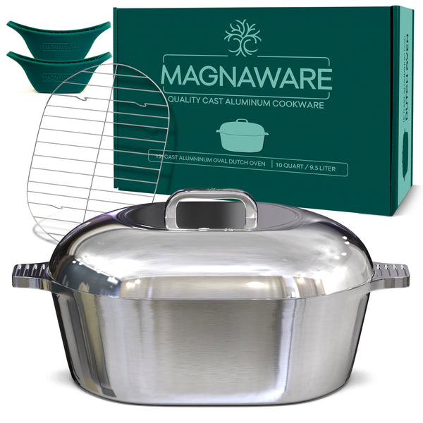 Oval Dutch Oven with Lid - 10 Quart (15 Inch)