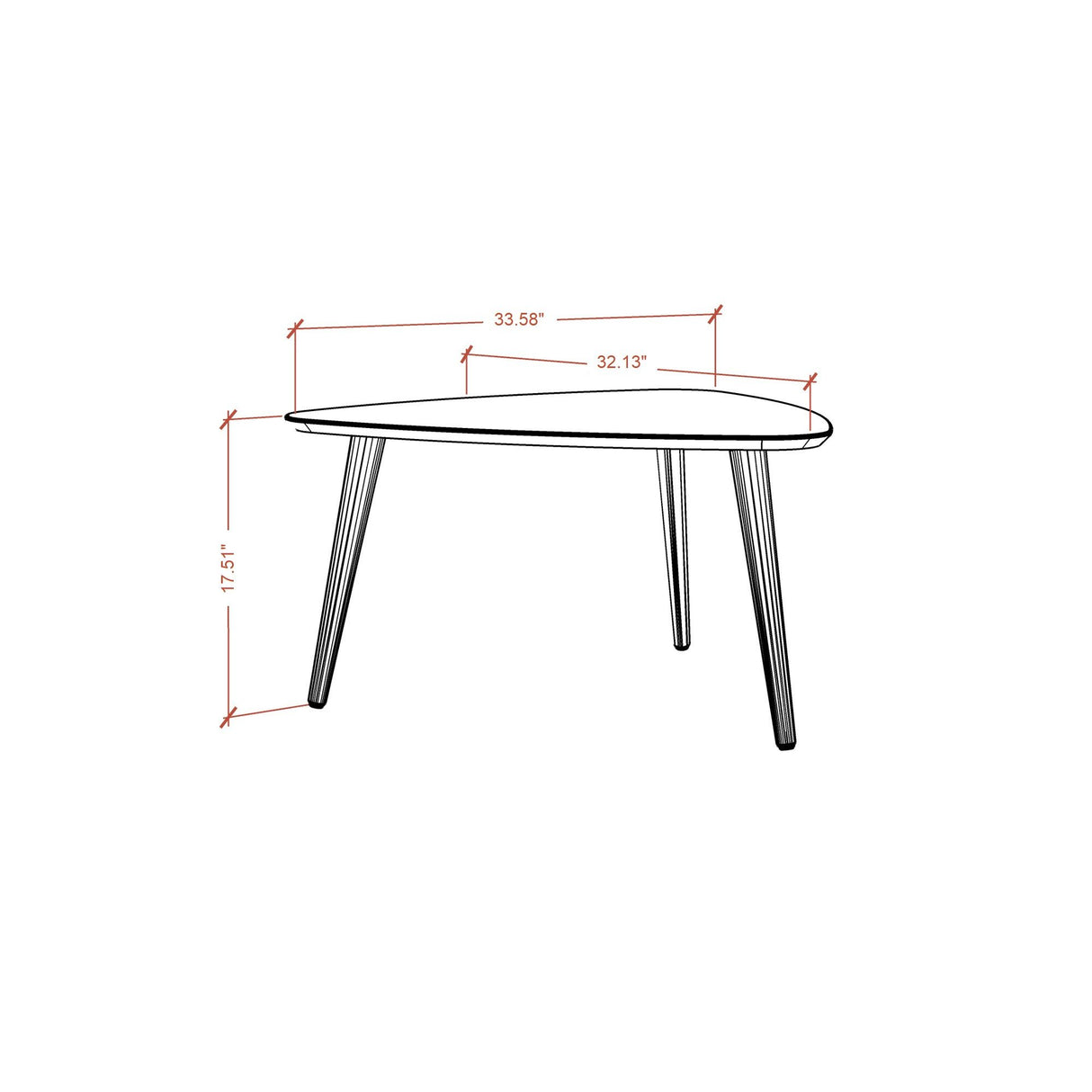 Utopia - Triangle Coffee Table - Off White