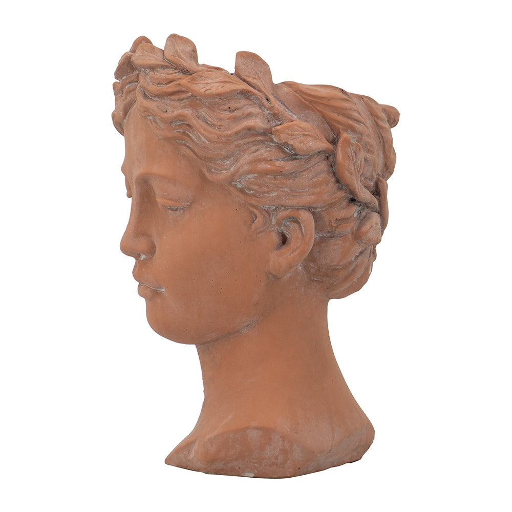 Visage Head Bust Planter with Classical Design - Cement