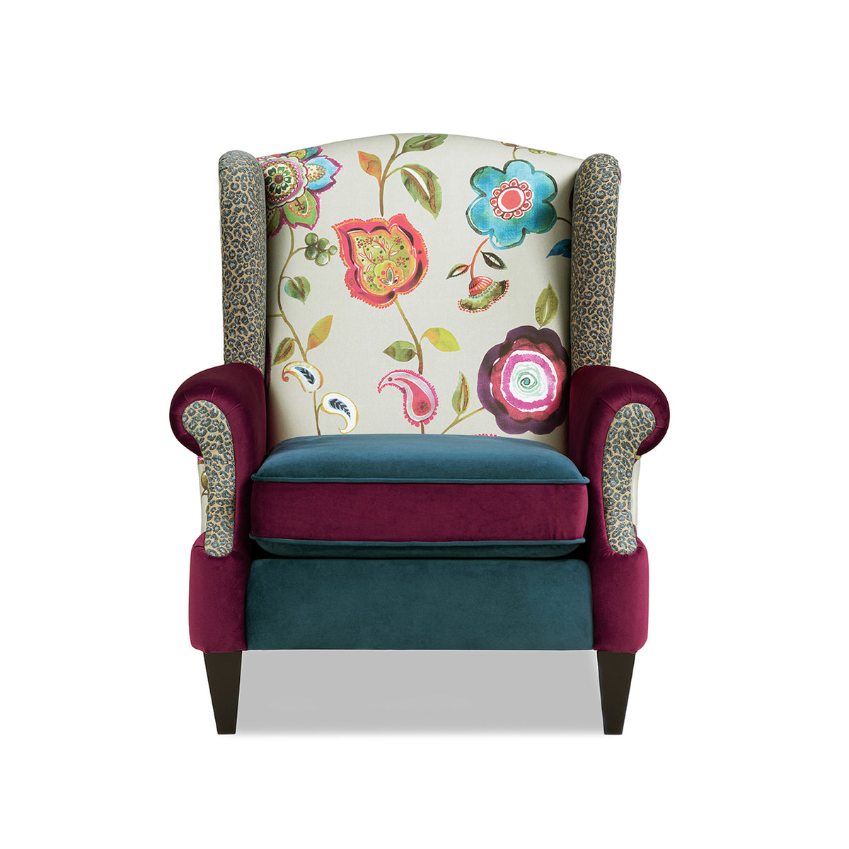 Anya Boho Chic Wingback Accent Arm Chair