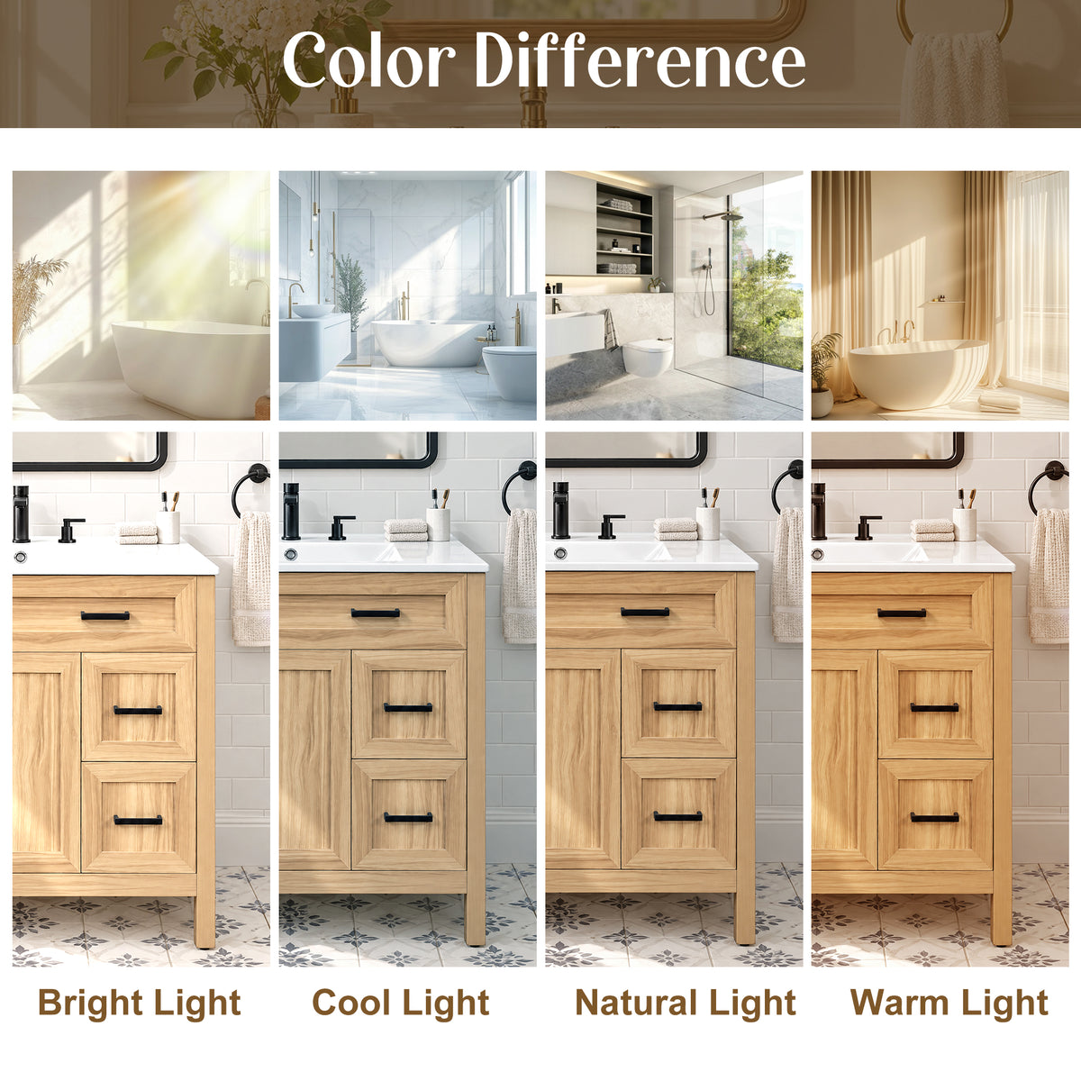36-Inch Bathroom Vanity with Ceramic Sink, Soft-Close Doors and Drawers