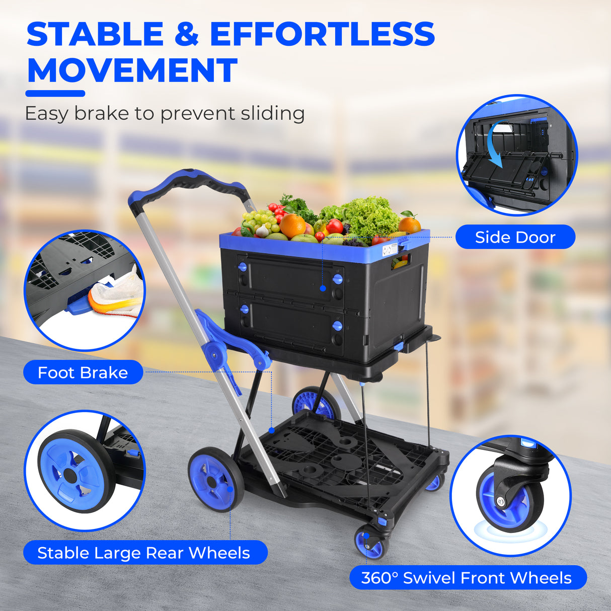 2-Tier Folding Cart