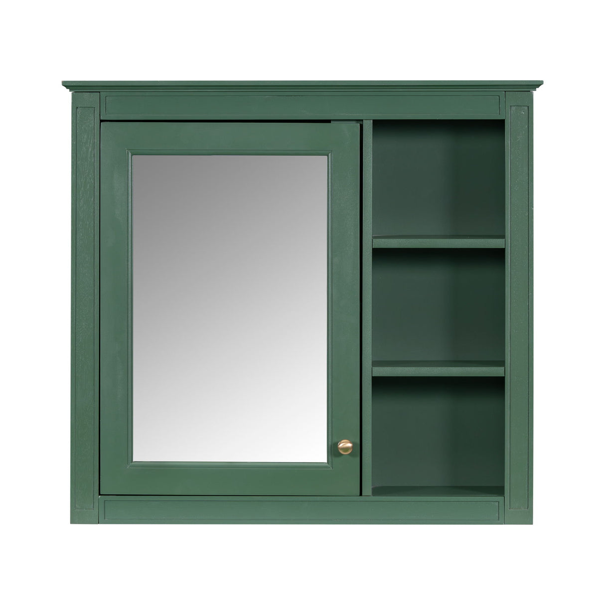 Bathroom Vanity With Top Sink, 2 Doors And 3 Drawers, Freestanding Set With Mirror Cabinet