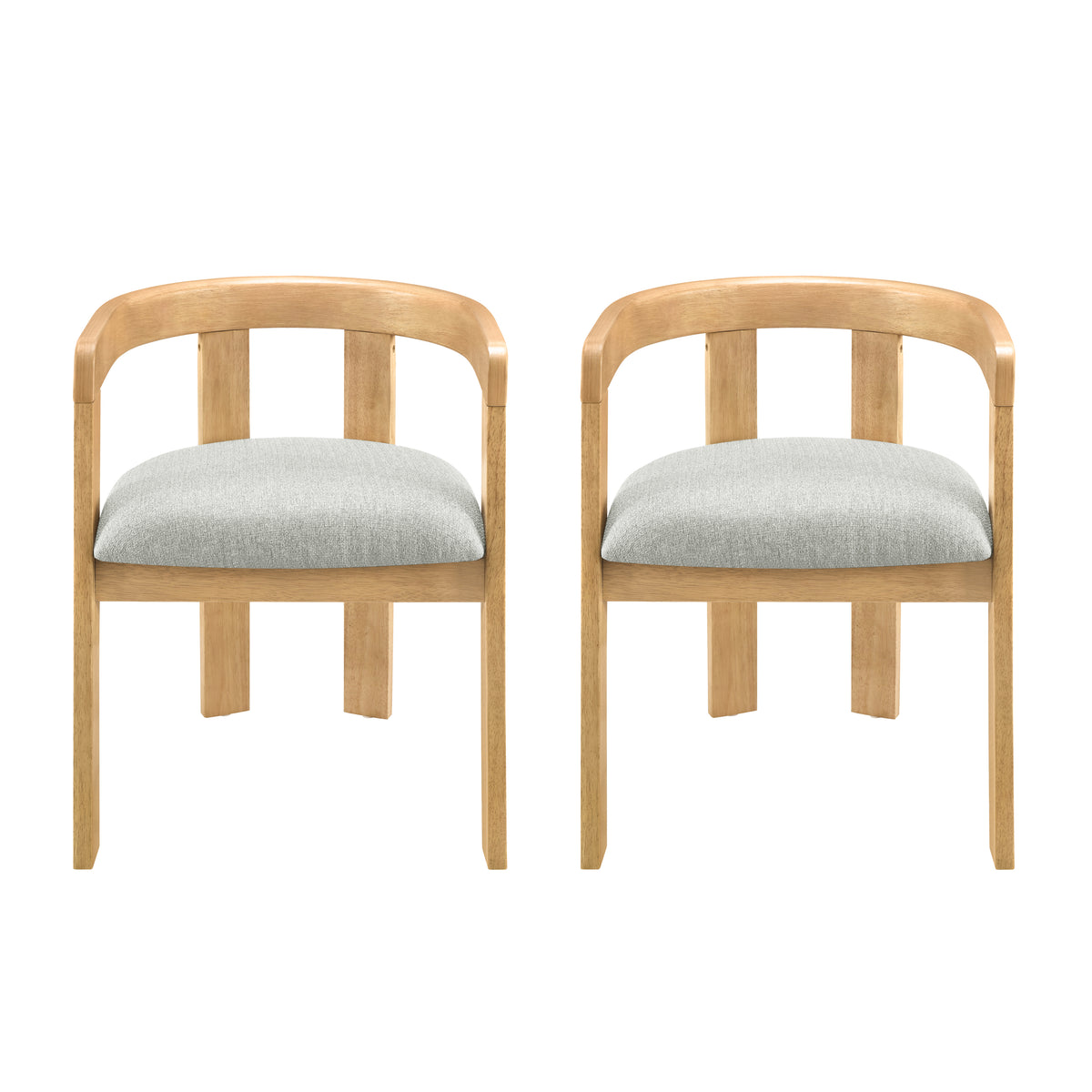 Modern Barrel Dining Chairs Set of 2