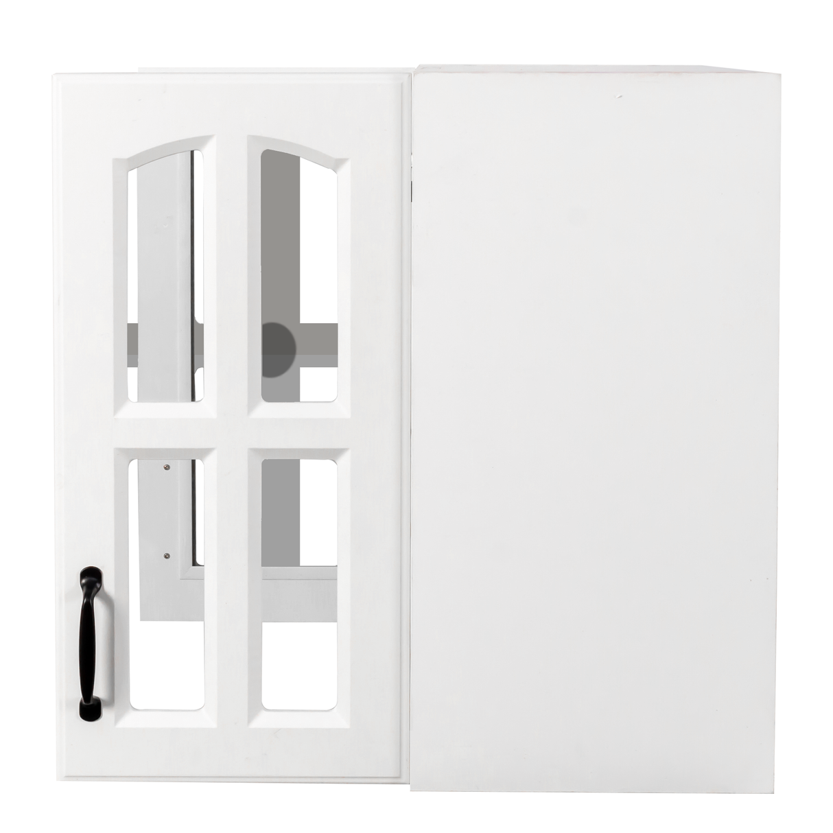 Wall Cabinet with Glass Door and Adjustable Shelves