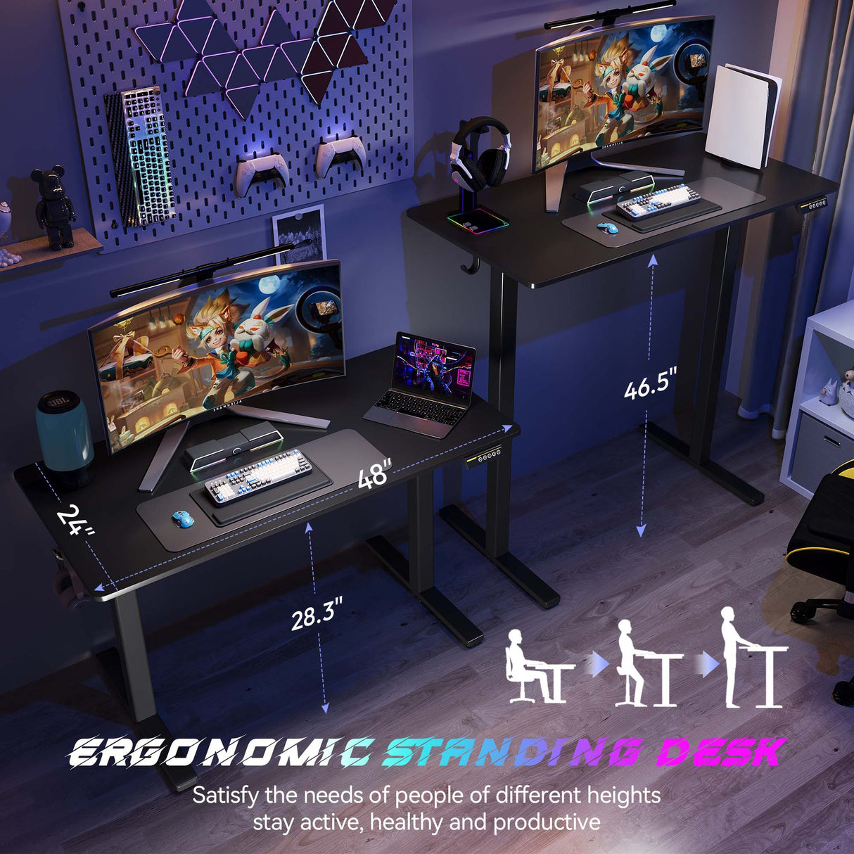 48"×24" Electric Standing Desk