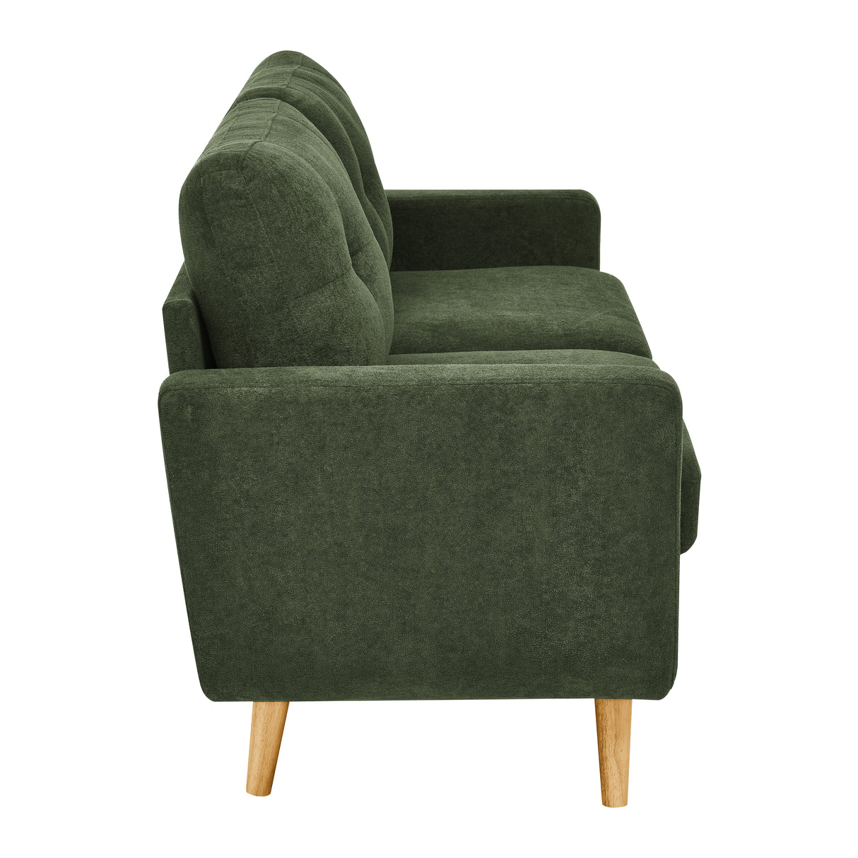 67.7" Wide Mid-Century Modern Upholstered Tufted Loveseat Sofa With Wooden Legs