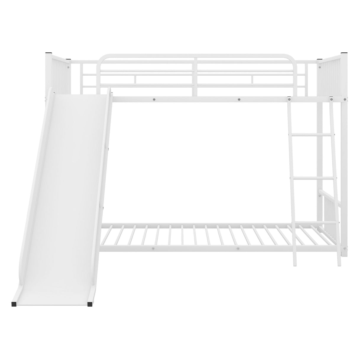 Metal Bunk Bed With Slide, Durable Steel Frame