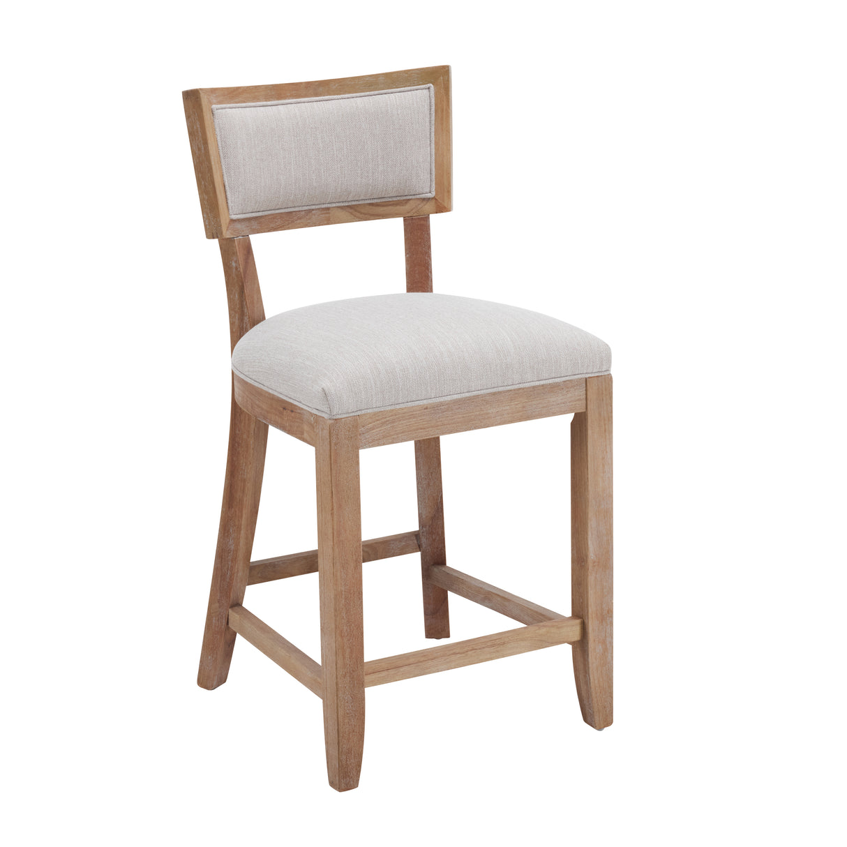 26.5" Upholstered Counter Stools Set of 2 with Comfy Back