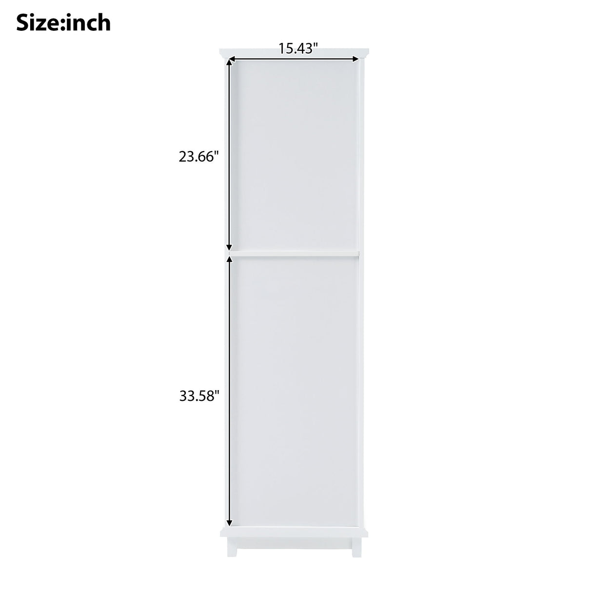 Tall Bathroom Storage Cabinet With Glass Doors, Free-Standing, Two Drawers, And Adjustable Shelves, Board, Painted Perfect For Displaying Your Favorite Items