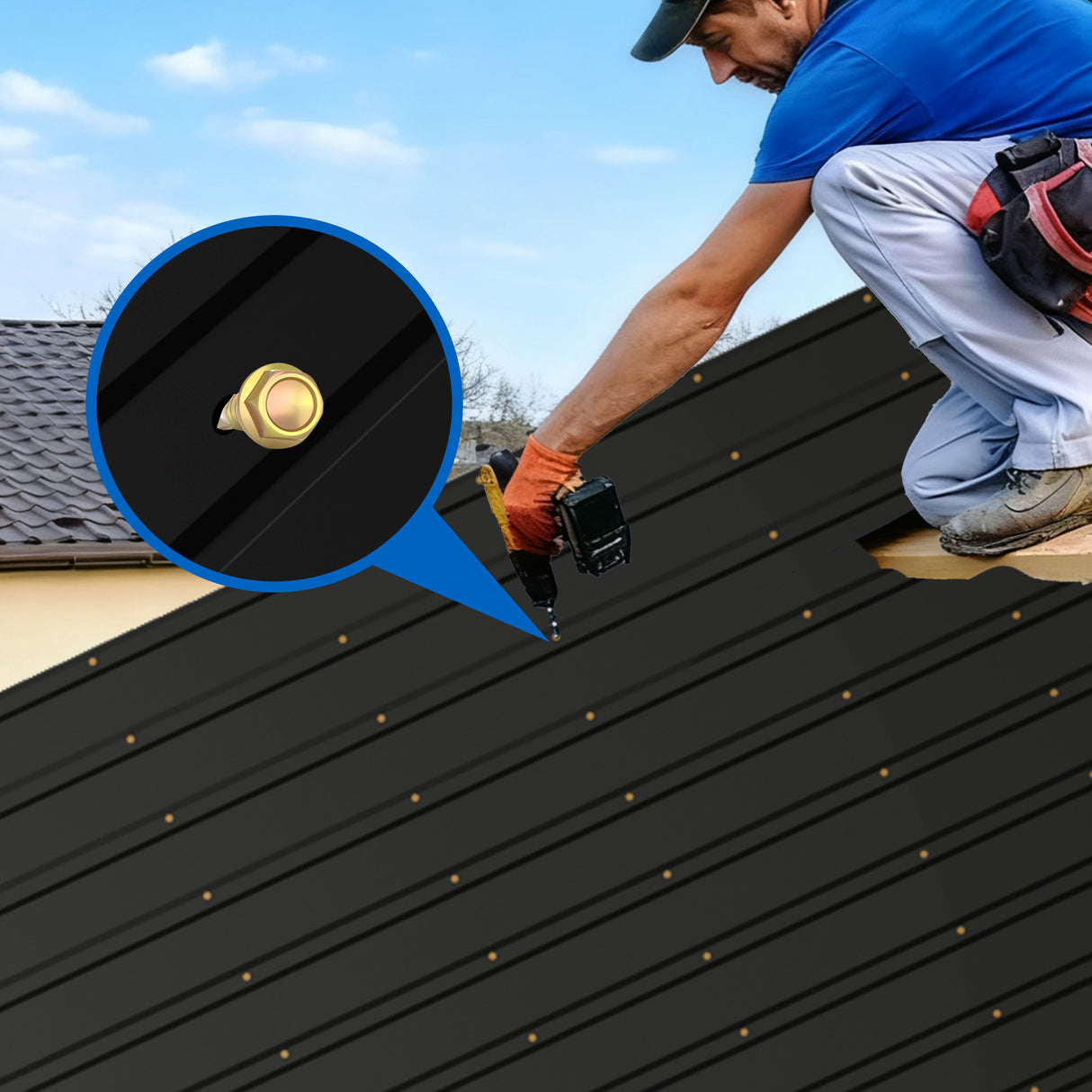 72.8IN Galvanized Metal Roof Panels - 10 PCS