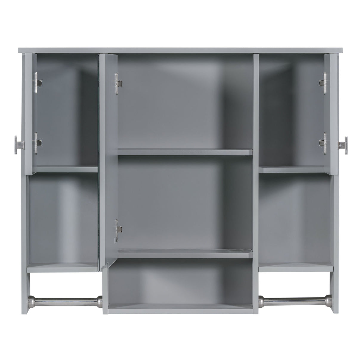 Wall Mounted Bathroom Storage Cabinet With Mirror, Medicine Cabinet With Towel Bar