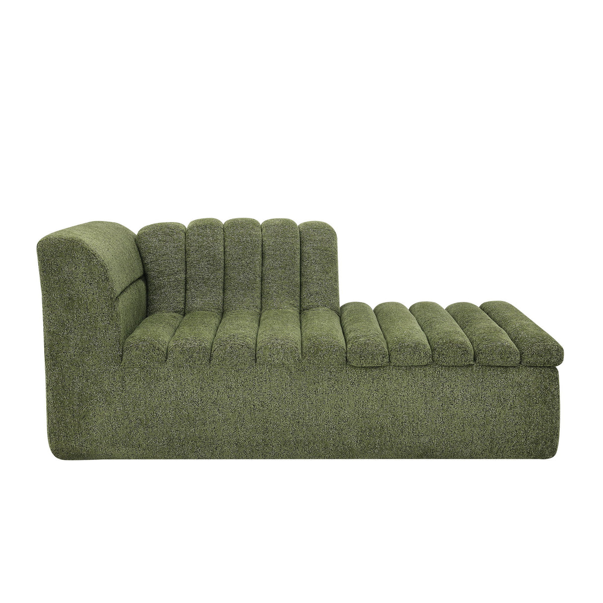 Upholstered L-Shaped Modular Sectional Sofa With Chaise, Wave-Shaped Armrest