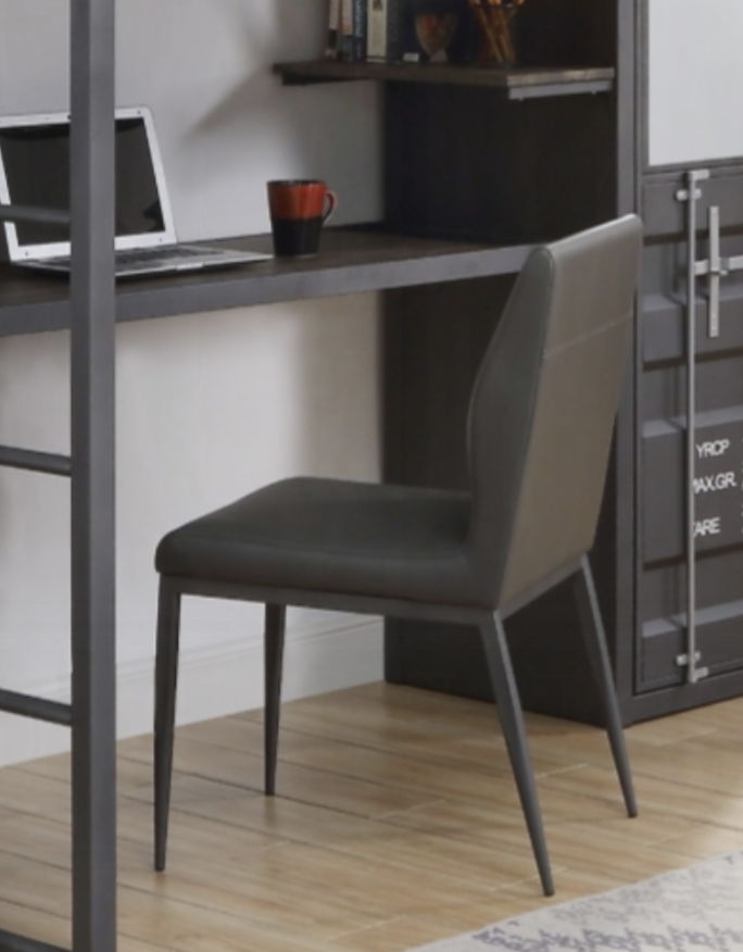 Cargo - Synthetic Leather Chair - Gunmetal - Best Buy Furniture