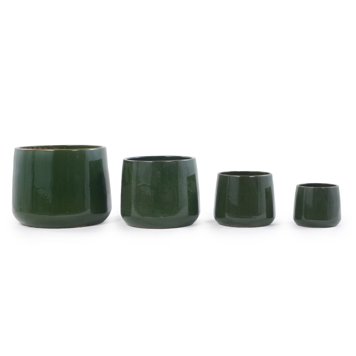 Handmade Solid Glazed Ceramic Planter Set of 4