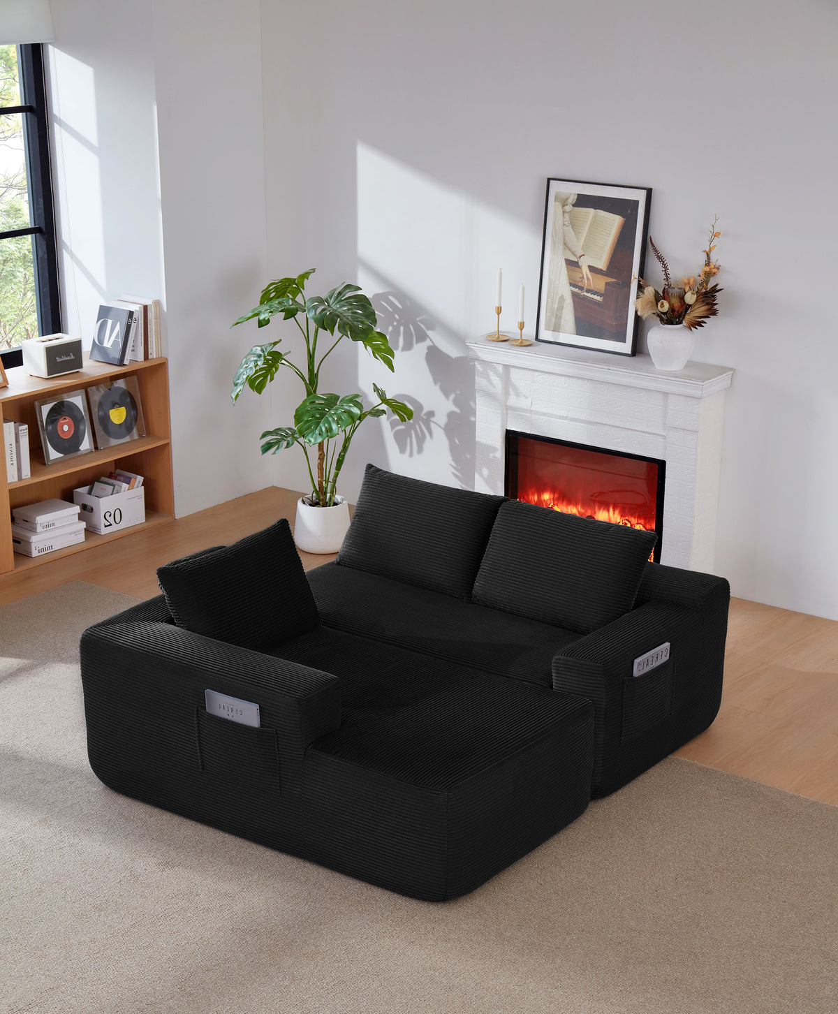 96.9" Cloud Sectional Couch with L-Shape Chaise
