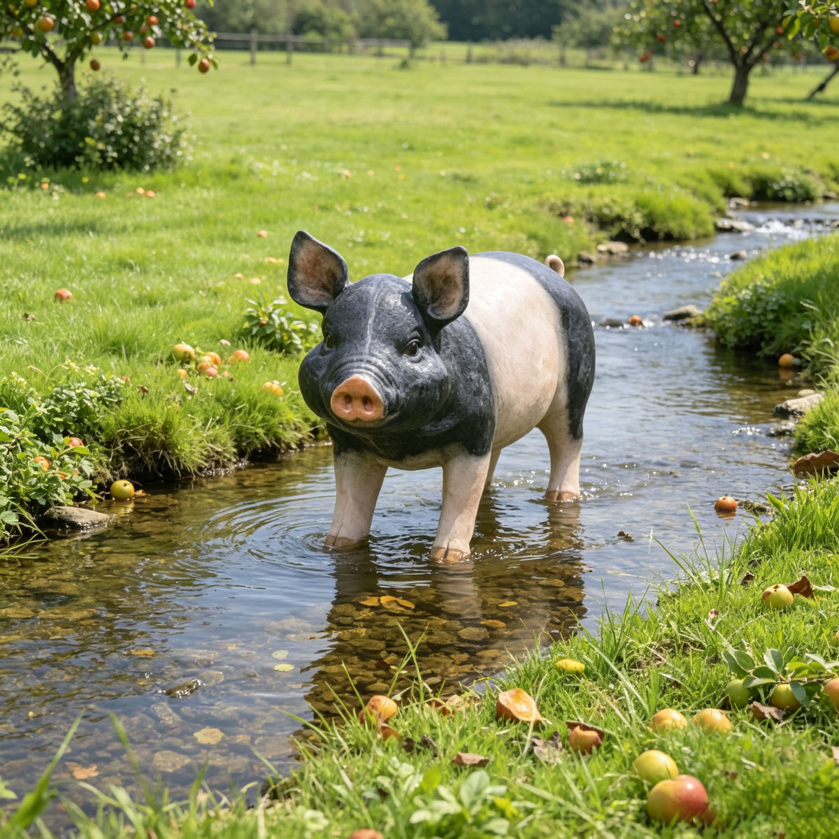 Garden Pig Statues Outdoor Decor
