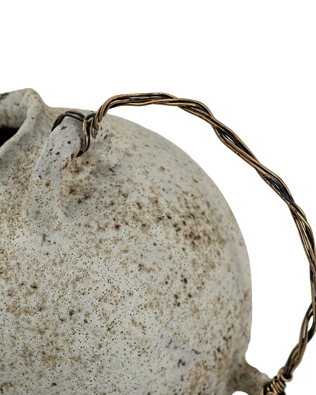9.8x8.3x10.3" Hand-Pulled Decorative Ceramic Jug with Worn Finish