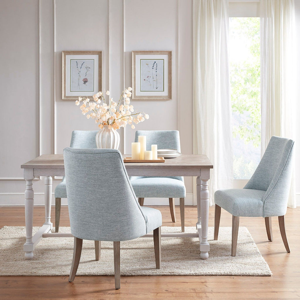 Comfortable Dining Chair Upholstered (Set of 2)