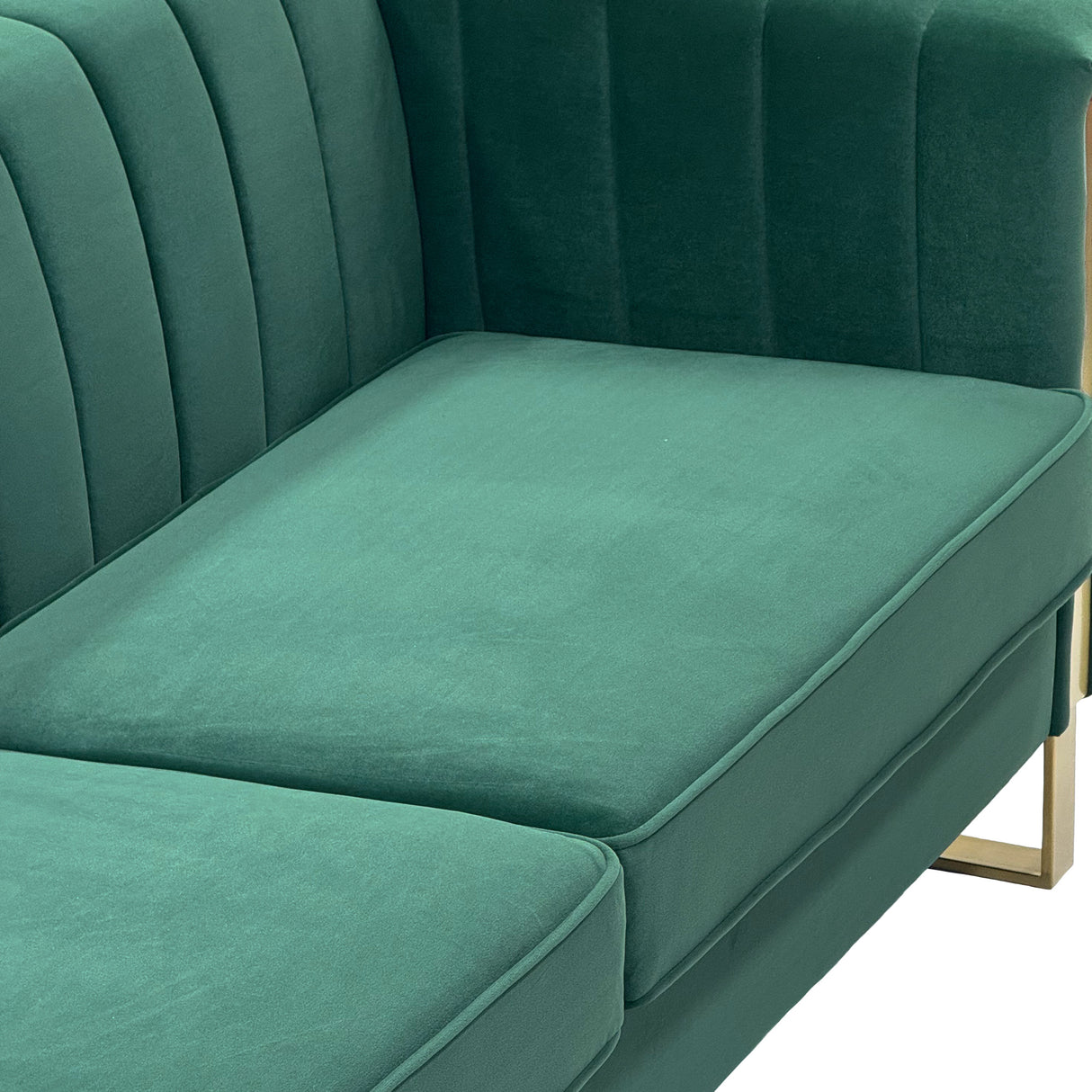 Emerald Green Velvet 2 Piece Sofa Set