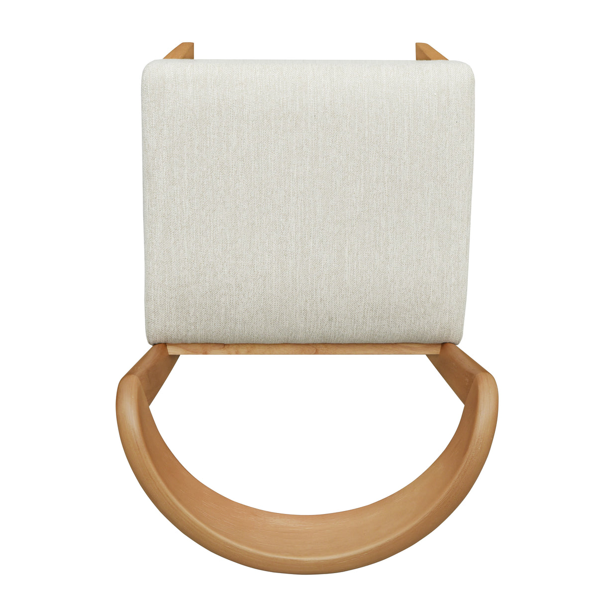 Solid Rubber Wood Dining Chairs (Natural Oak + Beige) Set of 2