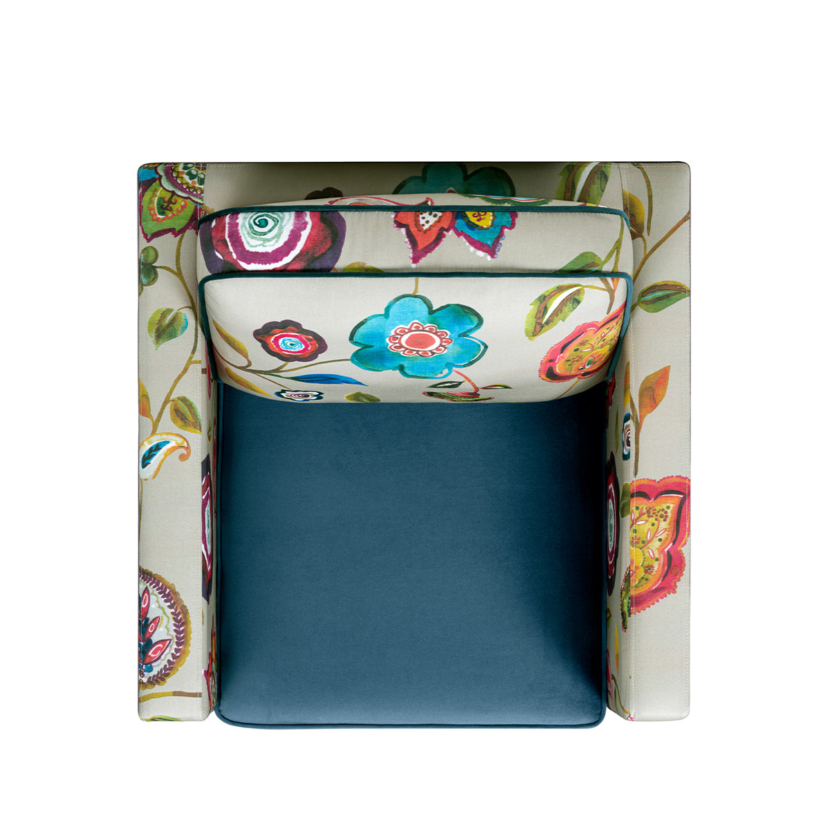 Mamba 28-Inch Patchwork Accent Chair, Purple Velvet