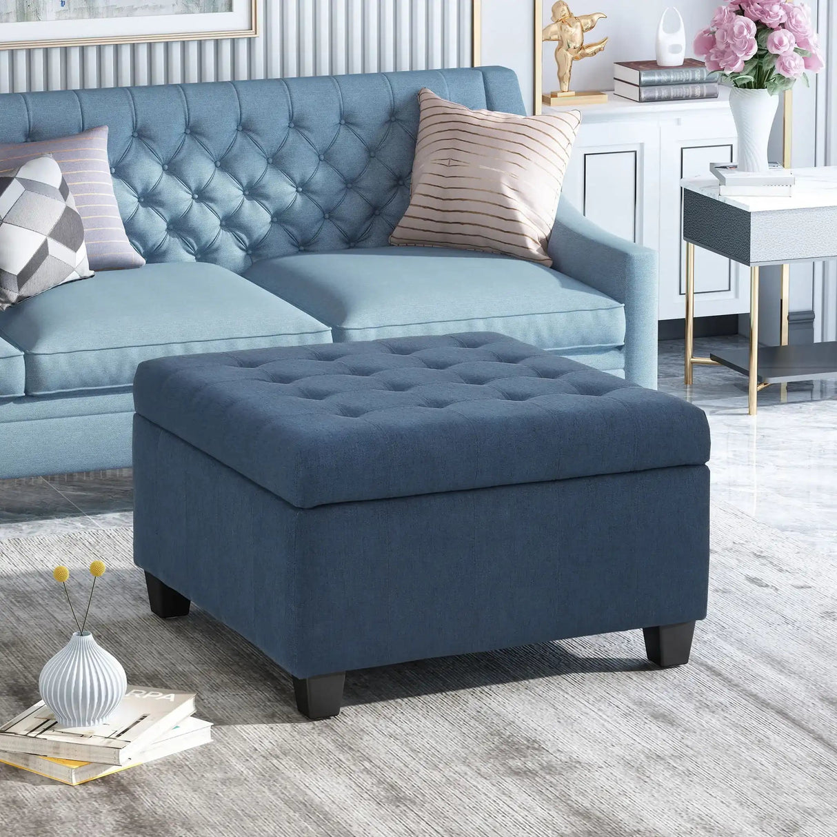 Isabella - Contemporary Ottoman With Storage - Best Buy Furniture