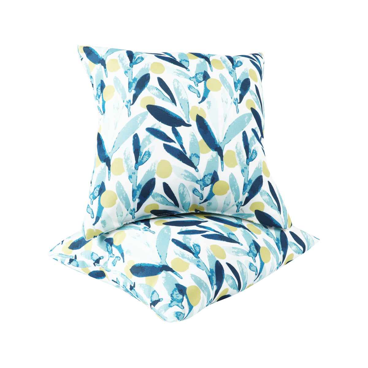 6 Pack Outdoor Pillow Covers - Coastal Leaves Design