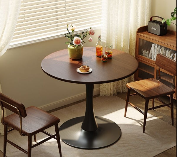Walnut Round Table - Modern Dining Table