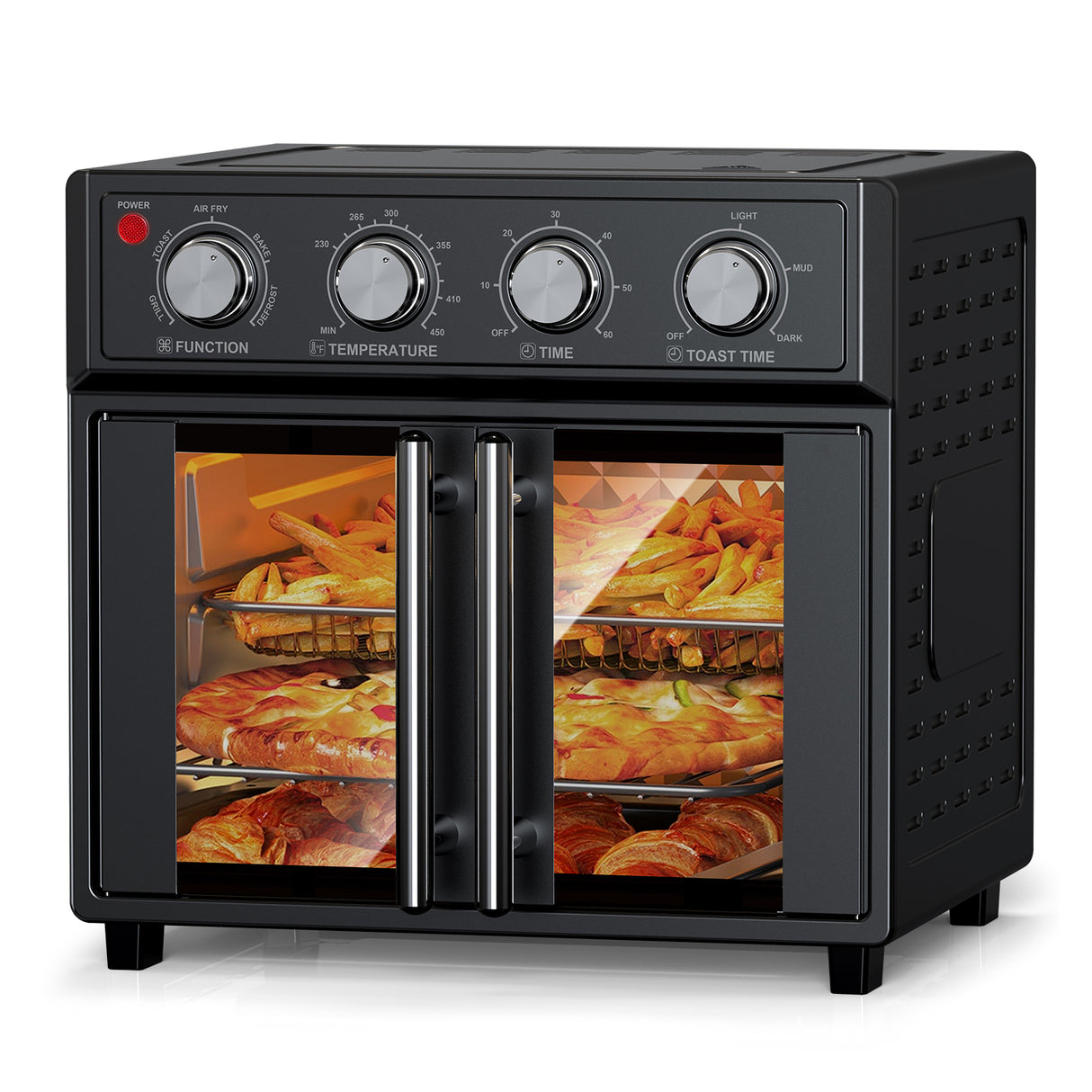 PlumChef 26QT Large Capacity French Double-Door Air Fryer Convection Toaster Oven