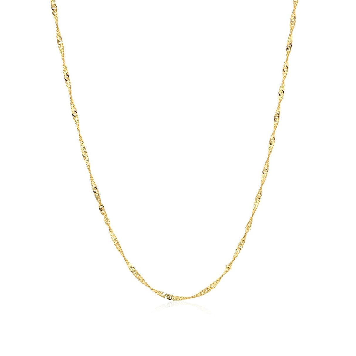 14k Yellow Gold Singapore Chain 1.5mm