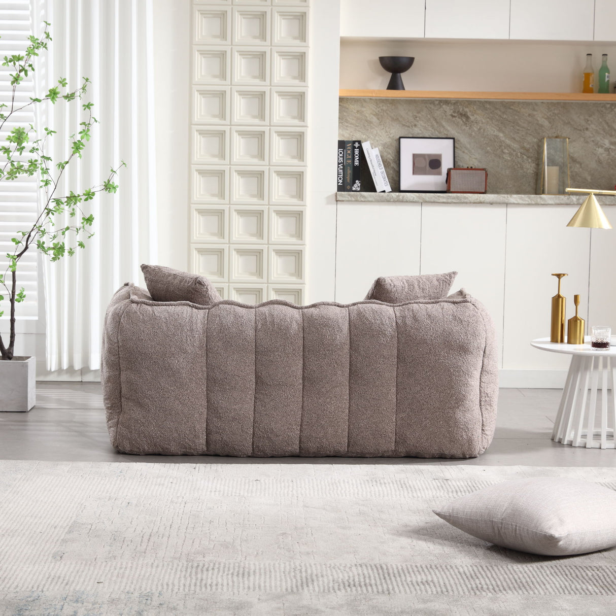 Cozy Beanbag Chair With High Resilience Foam Core For 2