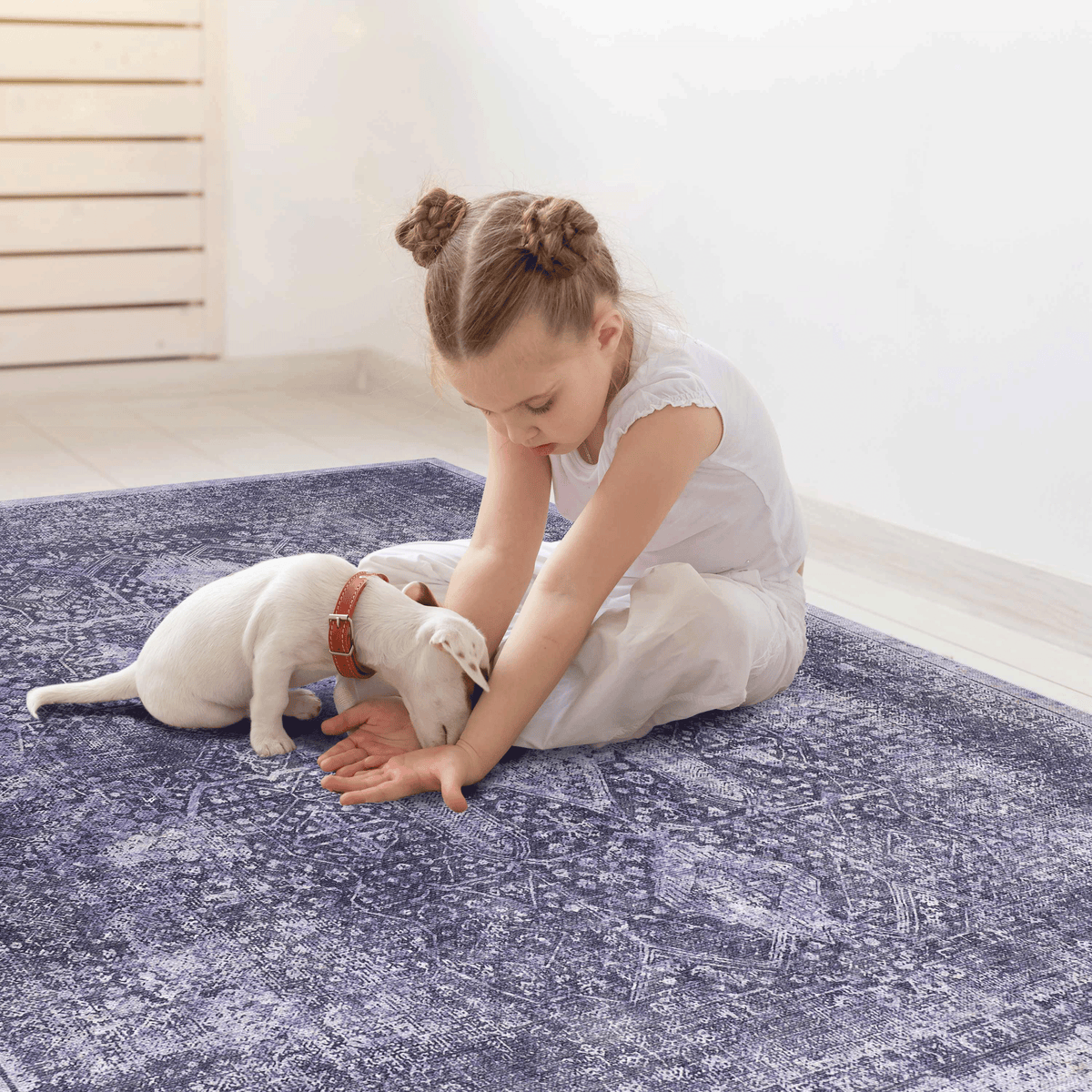 MAVAL Anthracite Washable Rug 2'6" x 10' Runner Rug