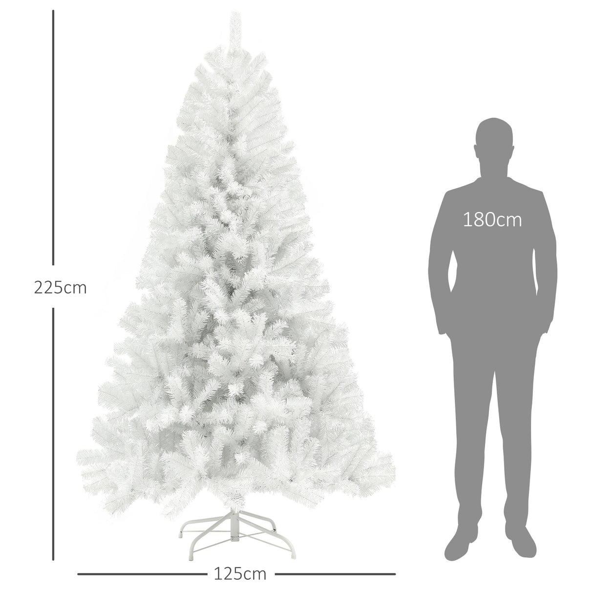 HOMCOM 7.5ft Tall Artificial Christmas Tree