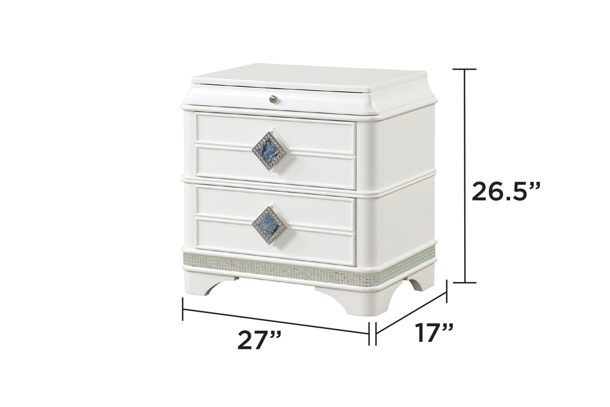 Laguna Modern Style 4 Pc Queen Upholstered Bedroom Set