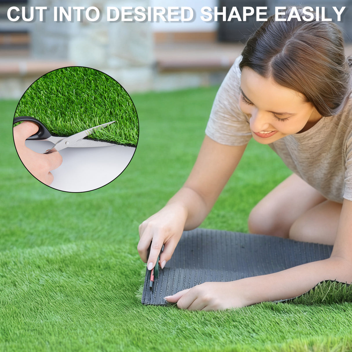 5FT x 10FT Outdoor Artificial Grass Runner Rug