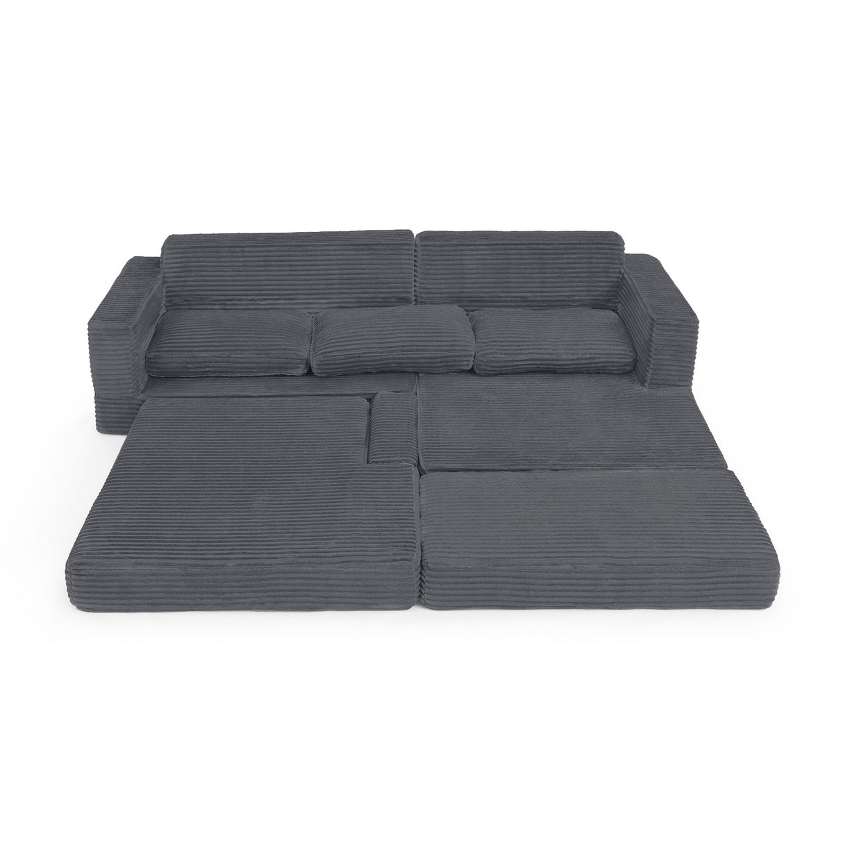 Modern Minimalist L Shape Modular Sectional Sofa, Couch