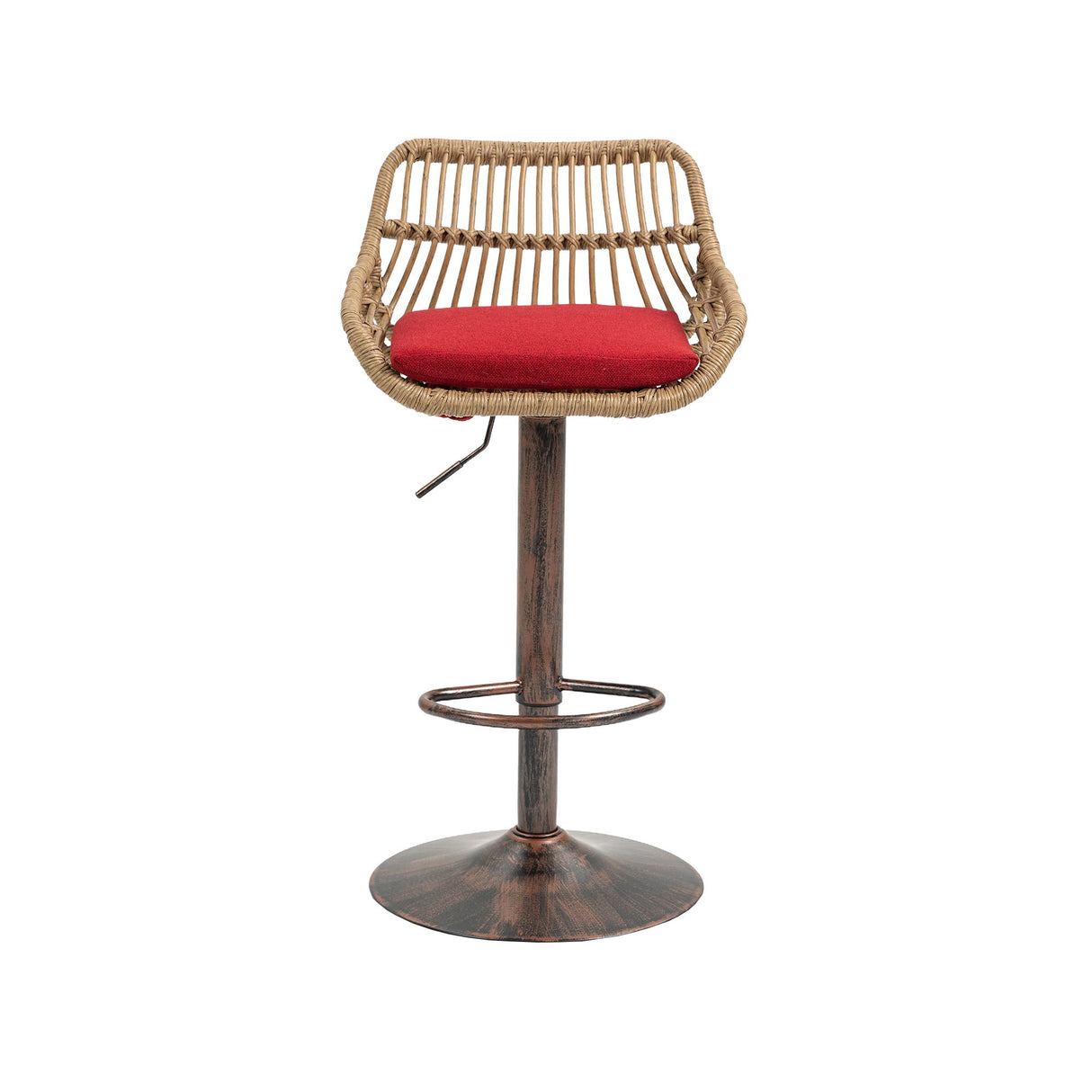 Modern Swivel Bar Stools Adjustable Counter Chairs With Footrest (Set of 2)